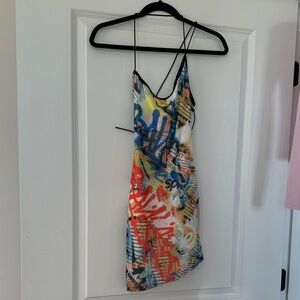 superdown Multicolor Graffiti Mini Dress
